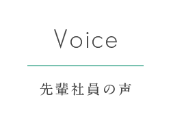 先輩社員の声